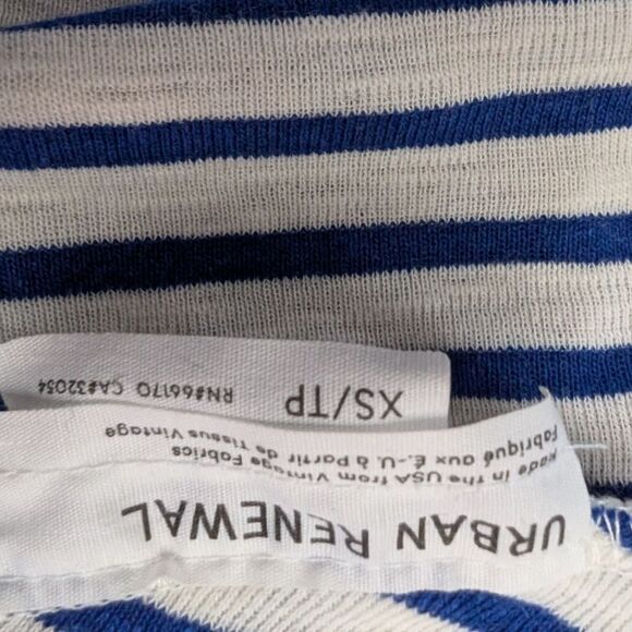 NWT striped oversized cropped Breton top sz xs - Picture 6 of 7